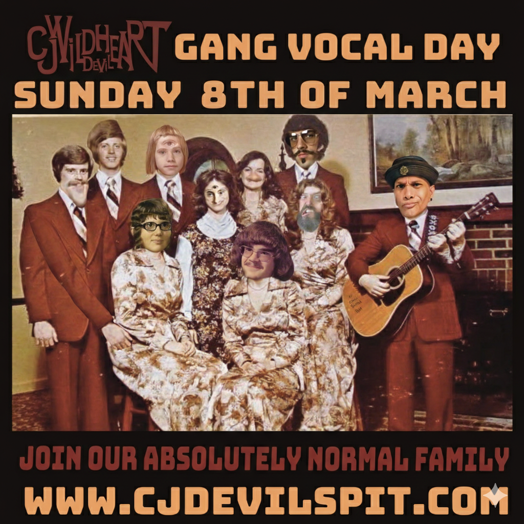 Gang Vocal Day - 8th March. Be on CJ's new album!