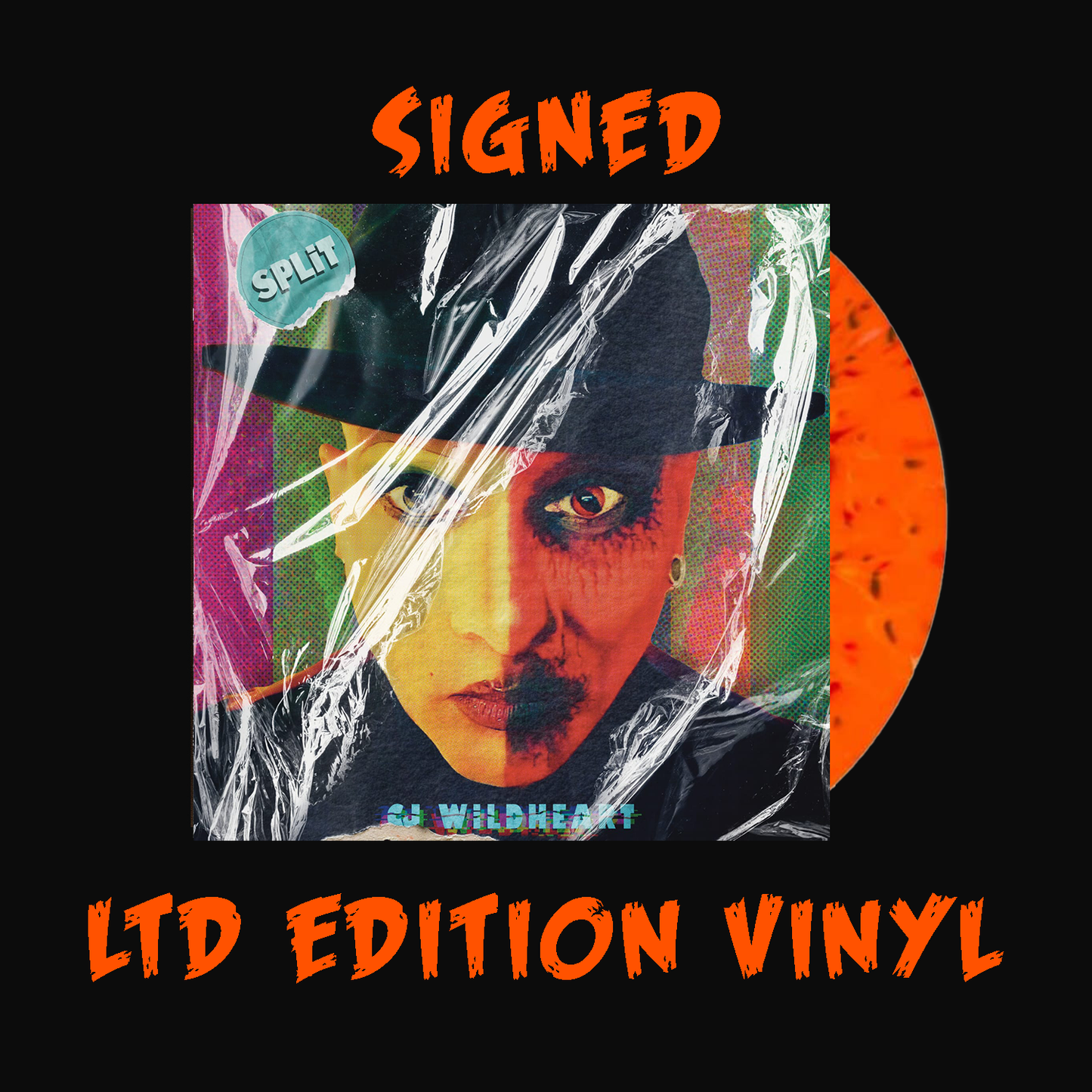 CJ Wildheart - SPLIT Ltd Edition Orange VINYL SIGNED