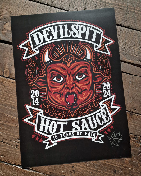 Limited Edition A3 Devilspit Anniversary Signed Print
